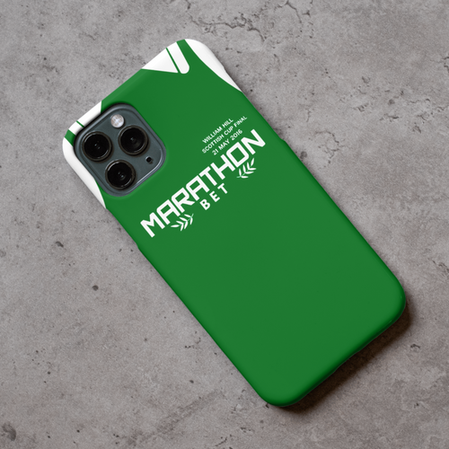 Hibs Home Retro Shirt Protective Premium Hard Rubber Silicone Phone Case Cover