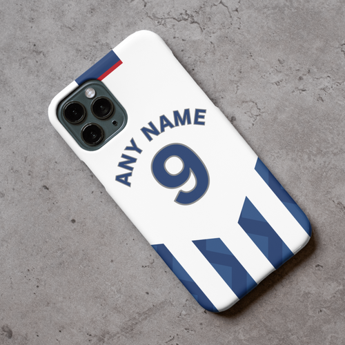 West Brom 2024-2025 Home Football Shirt (choose any Name and Number) Protective Premium Rubber Silicone Phone Case