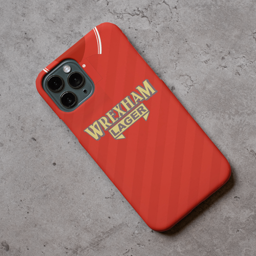 Wrexham Retro Football Shirt Protective Premium Hard Rubber Silicone Phone Case