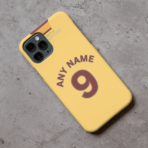 Bradford City 2024-2025 Home Football Shirt (choose any Name and Number) Protective Premium Rubber Silicone Phone Case