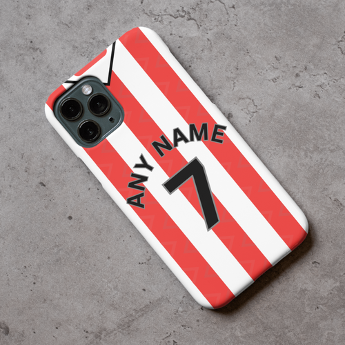 Stoke City 2024-2025 Home Football Shirt (choose any Name and Number) Protective Premium Rubber Silicone Phone Case