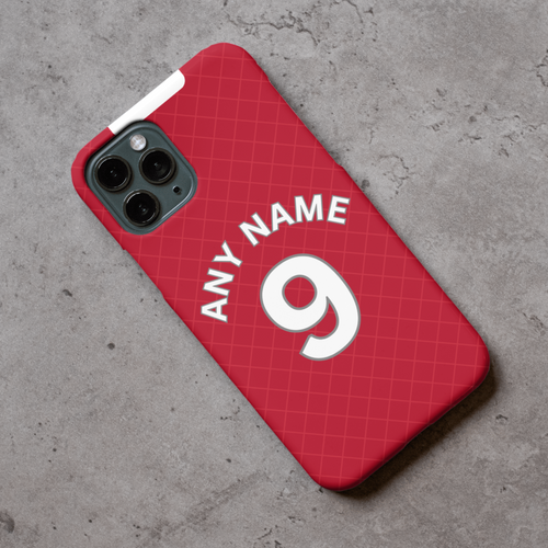 Wrexham 2024-2025 Home Football Shirt (choose any Name and Number) Protective Premium Rubber Silicone Phone Case