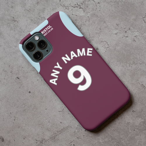 Burnley 2024-2025 Home Football Shirt (choose any Name and Number) Protective Premium Rubber Silicone Phone Case