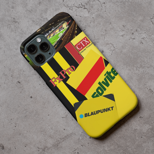 Watford Home Retro Shirt Collage Protective Premium Hard Rubber Silicone Phone Case Cover