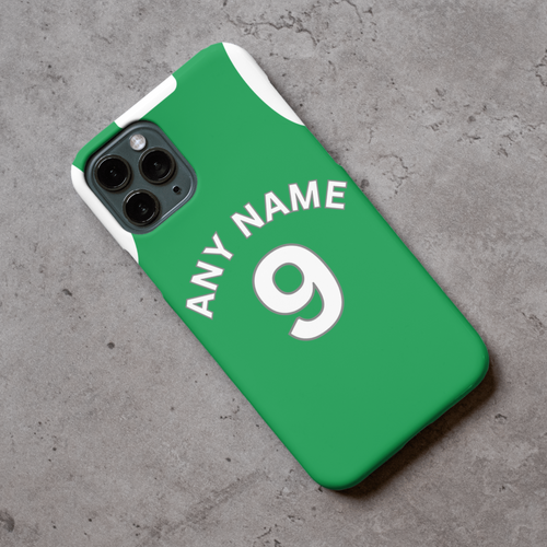 Hibs 2024-2025 Home Football Shirt (choose any Name and Number) Protective Premium Rubber Silicone Phone Case