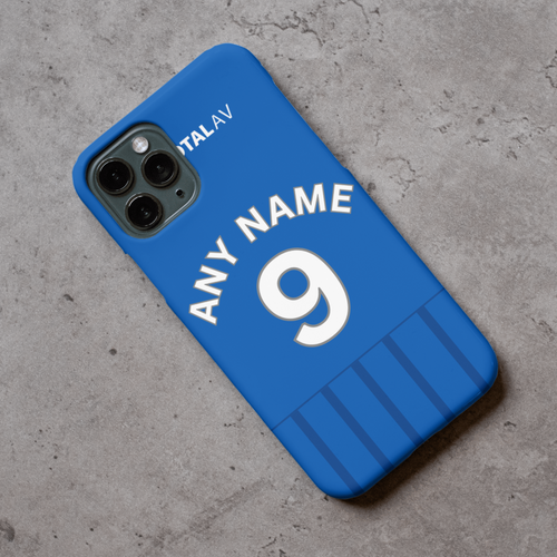 Portsmouth 2024-2025 Home Football Shirt (choose any Name and Number) Protective Premium Rubber Silicone Phone Case