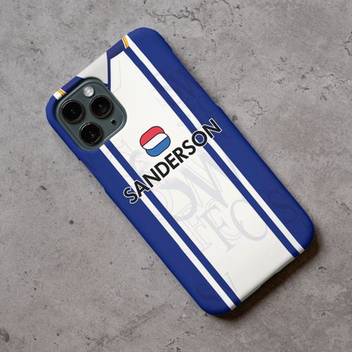 Sheffield W Retro Football Shirt Protective Premium Hard Rubber Silicone Phone Case Cover