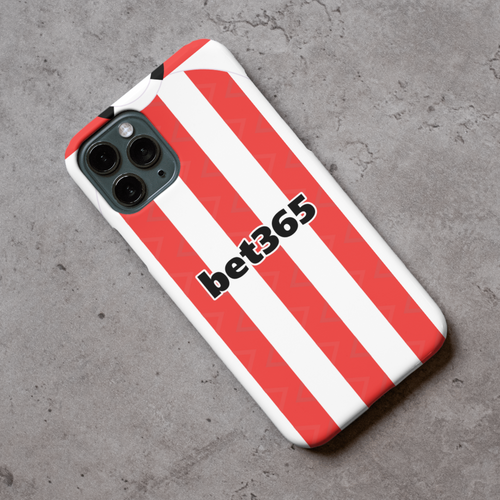 Stoke City 2024/25 Home Retro Protective Premium Hard Rubber Silicone Phone Case Cover