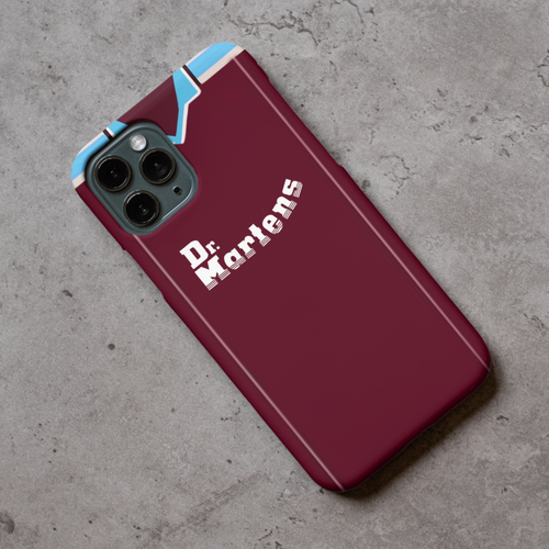 WH London Claret & Blue Shirt 1993/95 Protective Premium Hard Rubber Silicone Phone Case Cover