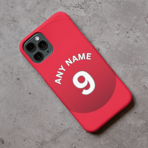 Man Utd 2024-2025 Home Football Shirt (choose any Name and Number) Protective Premium Rubber Silicone Phone Case