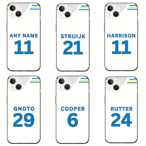 Leeds 2023-2024 Home Football Shirt (choose any Name and Number) Protective Premium Rubber Silicone Phone Case