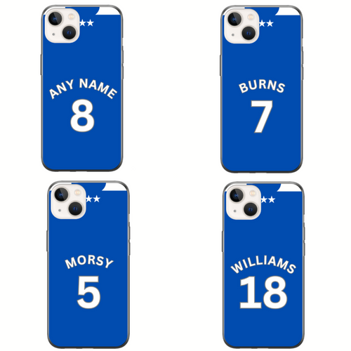 Ipswich 2023-2024 Home Football Shirt (choose any Name and Number) Protective Premium Rubber Silicone Phone Case