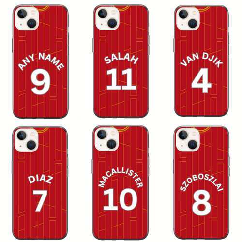 Liverpool 2024-2025 Home Football Shirt (choose any Name and Number) Protective Premium Rubber Silicone Phone Case