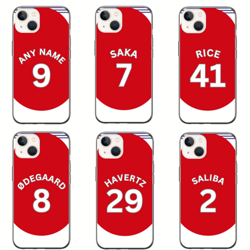 Ars North London 2024-2025 Home Football Shirt (choose any Name and Number) Protective Premium Rubber Silicone Phone Case